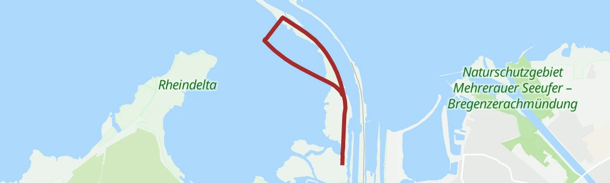 Route map: Lagunenrundweg an der Rheinmündung